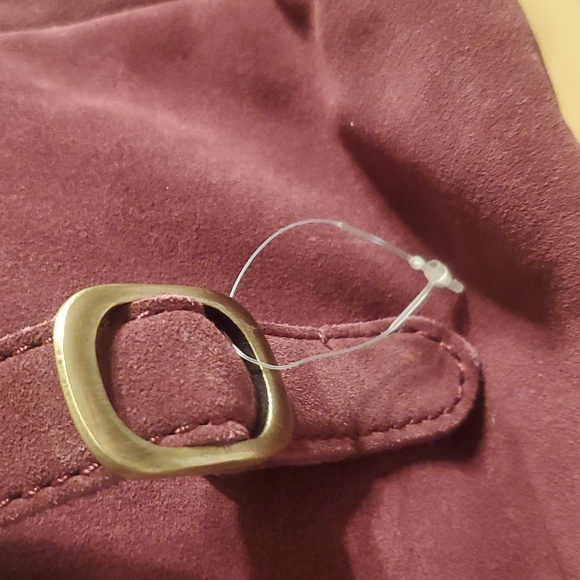 NWOT FREE PEOPLE ZAHARA SUEDE MULBERRY MESSENGER BAG - Picture 14 of 14